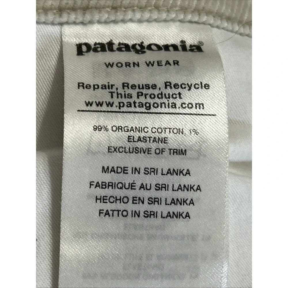 Patagonia Women's Fitted Organic Corduroy Pants Sz 29 51884